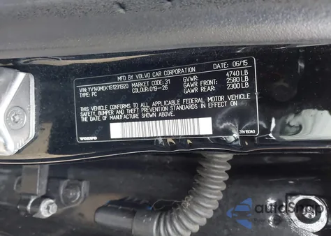 2016 Volvo V60 T5 Drive-E Premier из США, поврежденный, VIN YV140MEK1G1291920